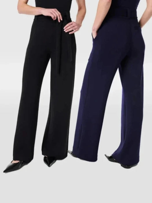 Tailored Trousers With Adjustable Belt