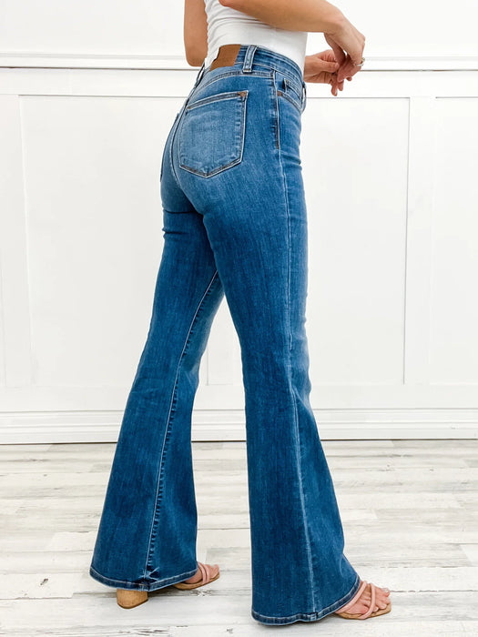 Comfy Flared Length Denim Jeans