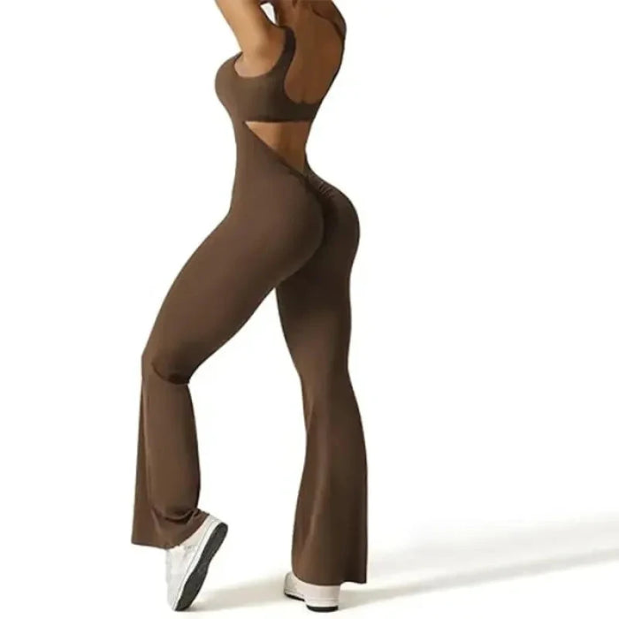 Sleek Design Cutout Flared Jumpsuit