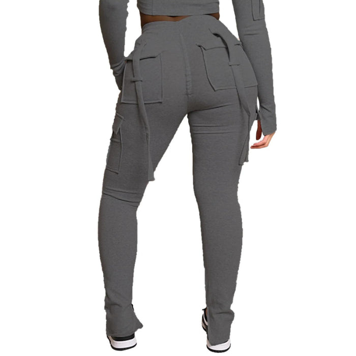 Solid Shade Cargo Pants