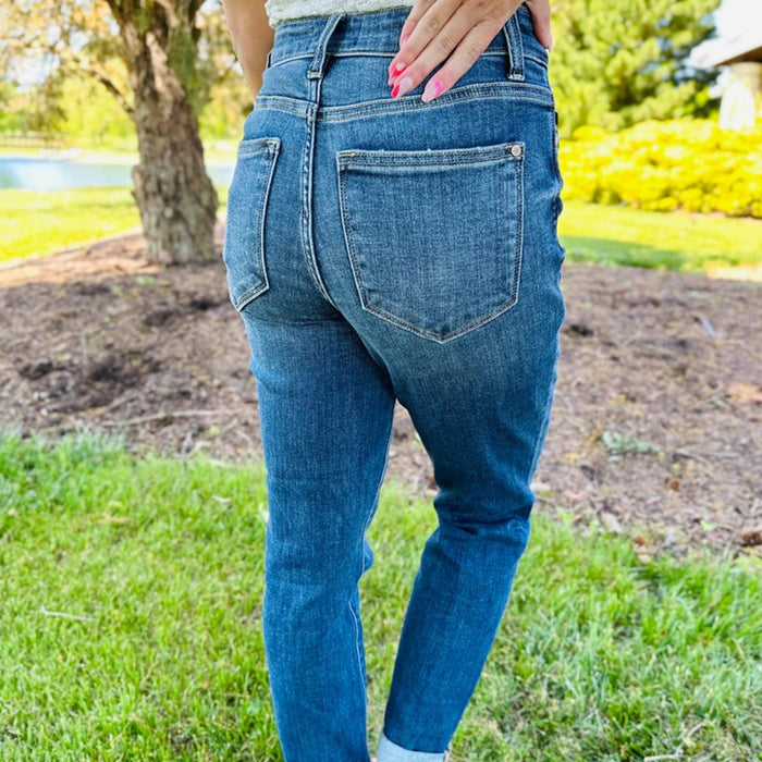 Judy Tummy Control Cuffed Stretchable Jeans