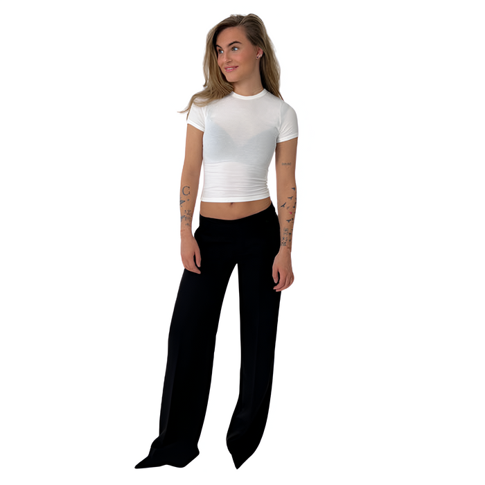 Comfortable Tailored Flared Trousers