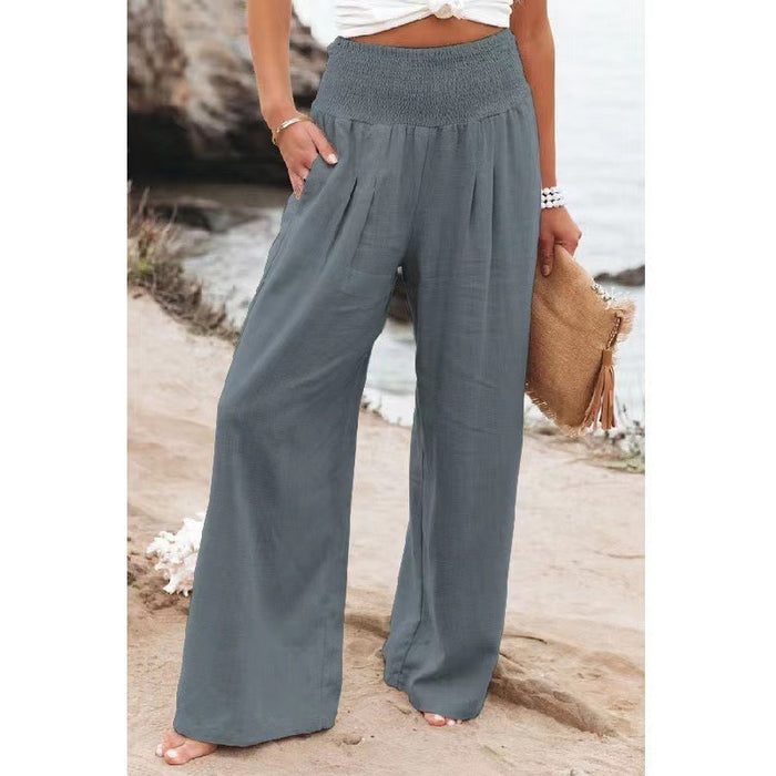 Spring and Summer Leisure Wide Leg Cotton and Hemp Popular Loose Pants for Women